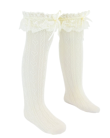 Heart Lace Ribbon Socks