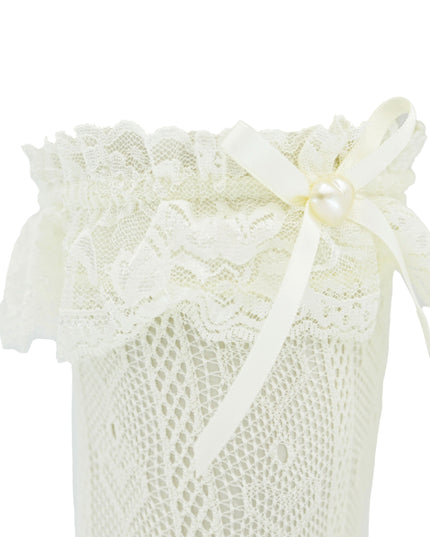 Heart Lace Ribbon Socks