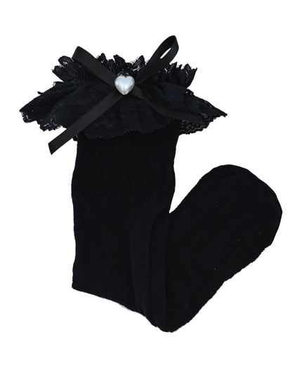 Heart Lace Ribbon Socks