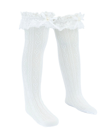 Heart Lace Ribbon Socks
