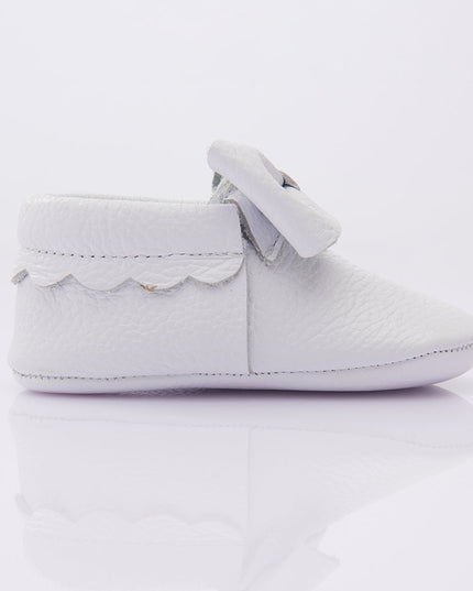 White Bow Booties
