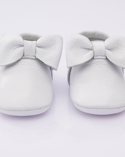 White Bow Booties