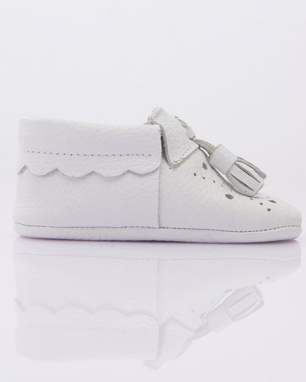White Tassel Booties