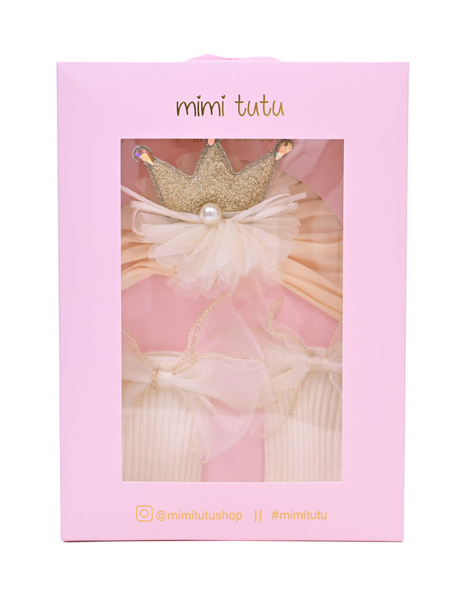 Yellow Bow Flower Crown Gift Set