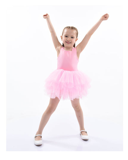 kidsatelier-tulleen-MTL321-Flamingo Pink-solid-tutu-dress