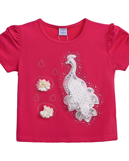 kids-atelier-mimi-tutu-kid-baby-girl-pink-raspberry-peacock-applique-t-shirt-mt4208-peacock-raspberry