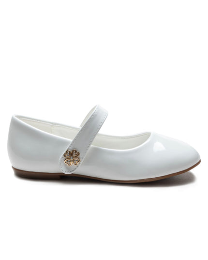 Kidsatelier-Tulleen-TSM42009-White-maleia-clover-charm-flats