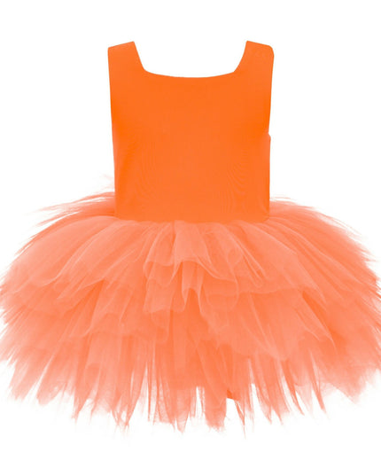 kidsatelier-tulleen-MTL329-Neon Orange-solid-tutu-dress