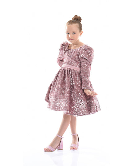 kidsatelier-tulleen-T92211-Pink-tulleen-pink-merribrook-sequin-bow-dress-t92211-pink