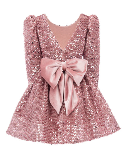 kidsatelier-tulleen-T92211-Pink-tulleen-pink-merribrook-sequin-bow-dress-t92211-pink