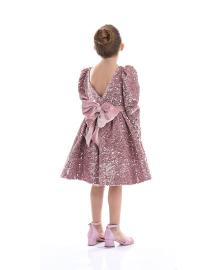 kidsatelier-tulleen-T92211-Pink-tulleen-pink-merribrook-sequin-bow-dress-t92211-pink