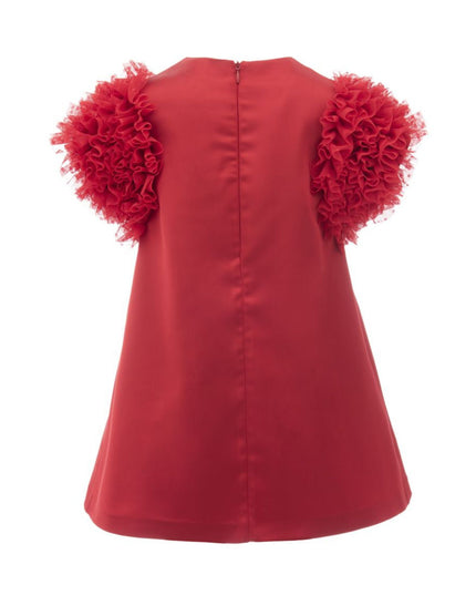 kidsatelier-tulleen-TH-2109-Red-tulleen-red-ruffle-sleeve-dress-th-2109-red