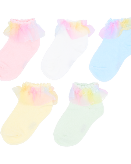Kidsatelier-Tulleen-MTS42501-rainbow-ruffle-cotton-socks-set