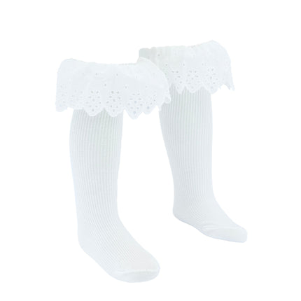 White Trim Skirt Socks