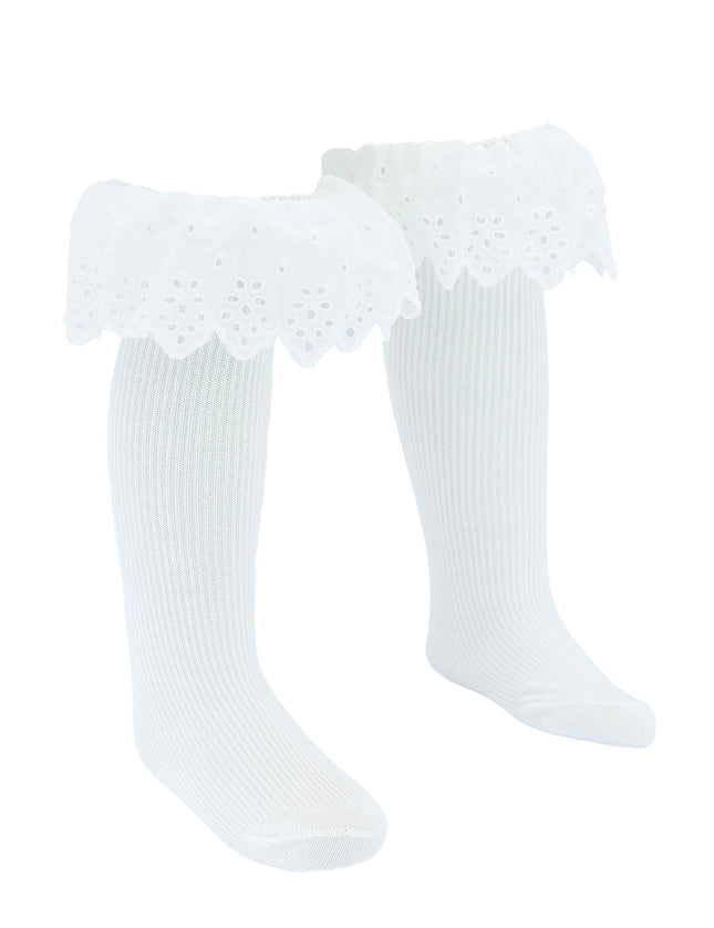 White Trim Skirt Socks