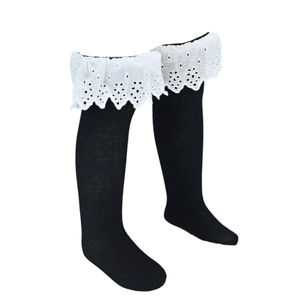 White Trim Skirt Socks