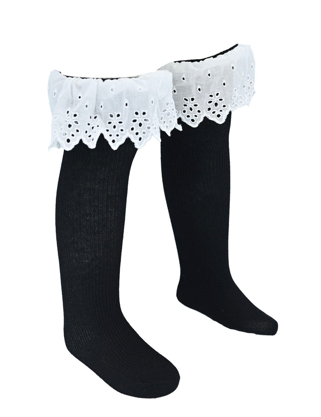 White Trim Skirt Socks