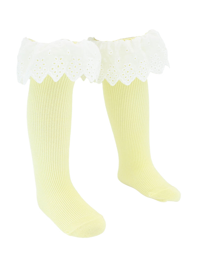 White Trim Skirt Socks