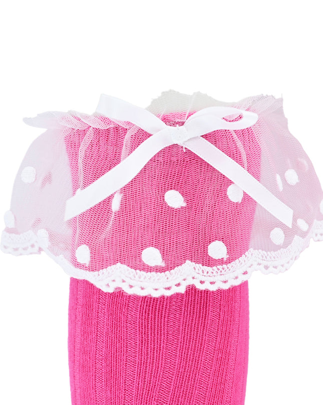 Ankle Skirt Polka Bow Socks