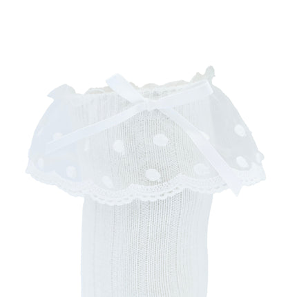 Ankle Skirt Polka Bow Socks