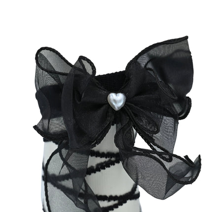 Tulle Tie Wrap Heart Socks