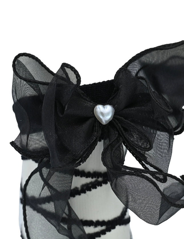 Tulle Tie Wrap Heart Socks