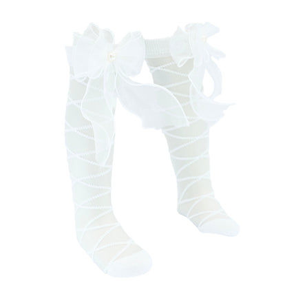 Tulle Tie Wrap Heart Socks