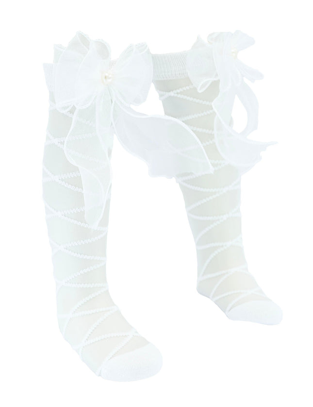 Tulle Tie Wrap Heart Socks