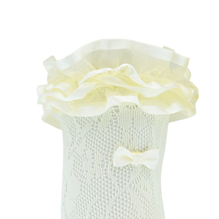 Layered Ruffle Bow Socks