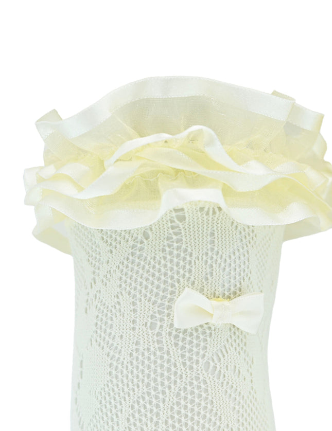 Layered Ruffle Bow Socks