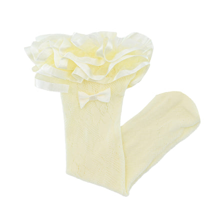 Layered Ruffle Bow Socks