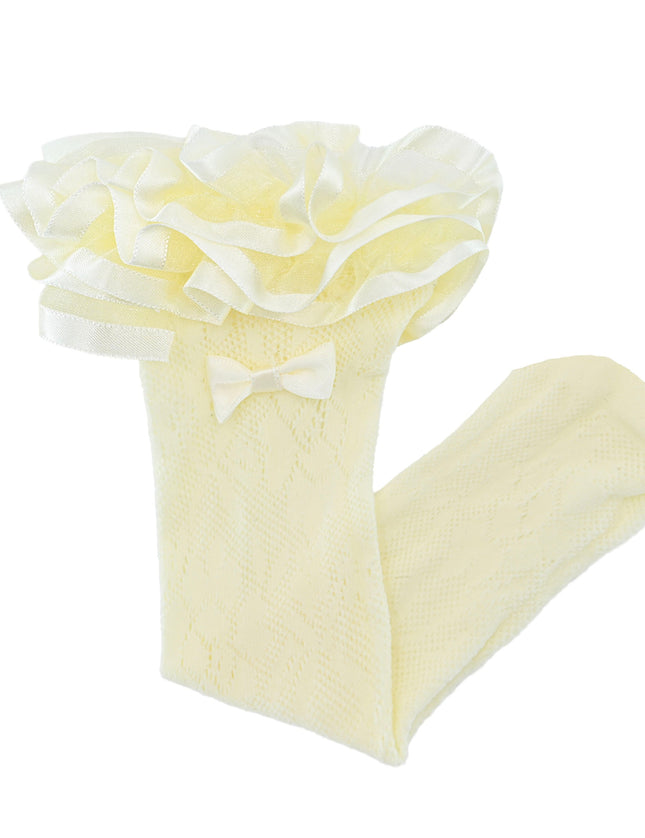 Layered Ruffle Bow Socks