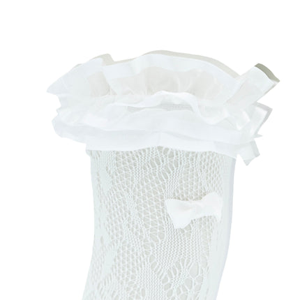 Layered Ruffle Bow Socks