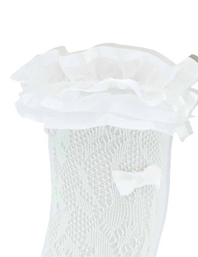 Layered Ruffle Bow Socks