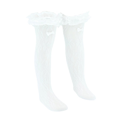 Layered Ruffle Bow Socks