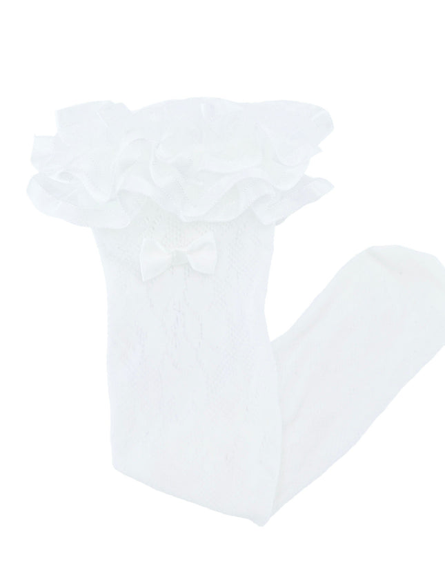 Layered Ruffle Bow Socks