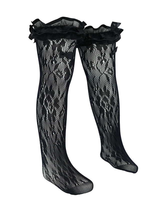 Layered Ruffle Bow Socks