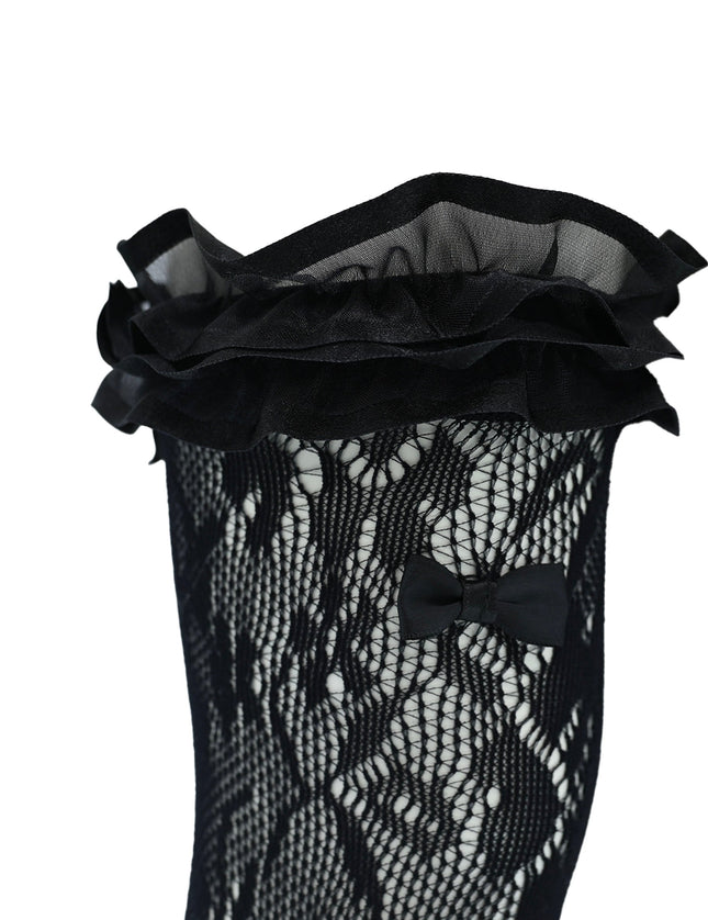 Layered Ruffle Bow Socks