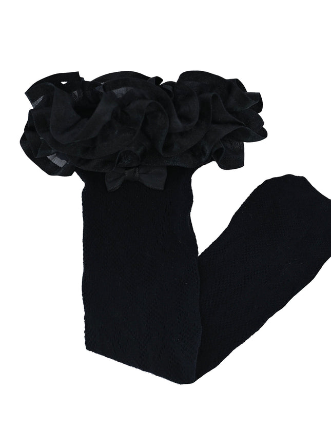 Layered Ruffle Bow Socks