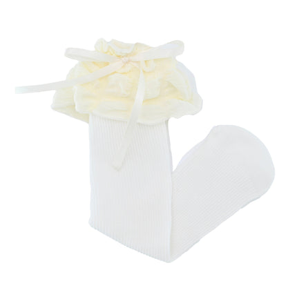 Ruffled Ribbon Long Socks