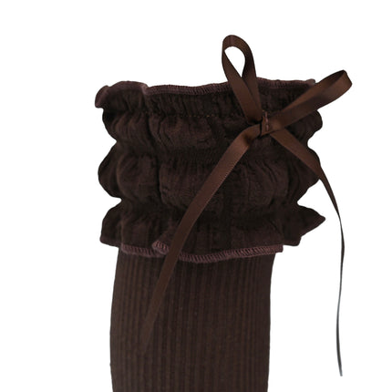 Ruffled Ribbon Long Socks