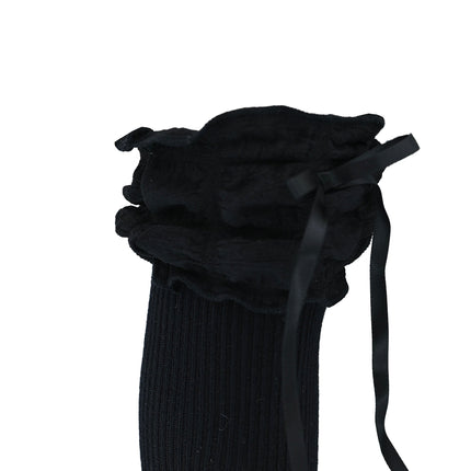 Ruffled Ribbon Long Socks