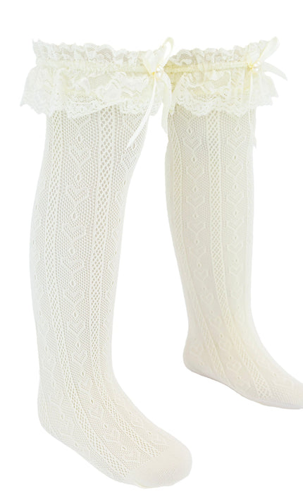 Heart Lace Ribbon Socks
