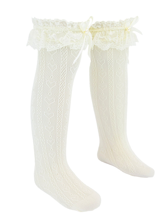 Heart Lace Ribbon Socks
