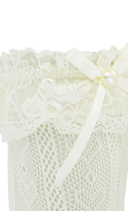 Heart Lace Ribbon Socks