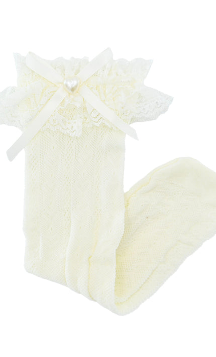 Heart Lace Ribbon Socks