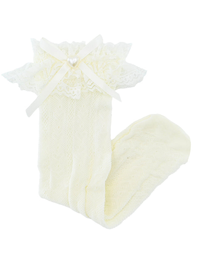 Heart Lace Ribbon Socks