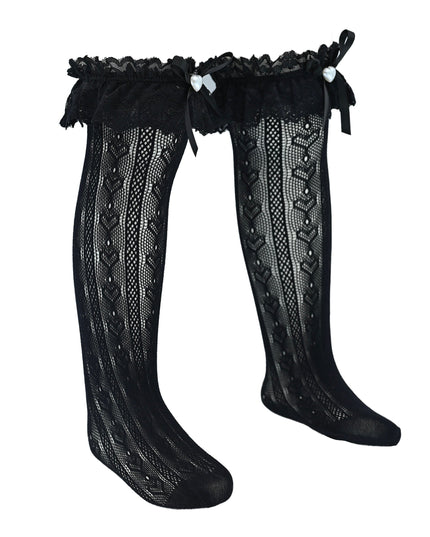 Heart Lace Ribbon Socks