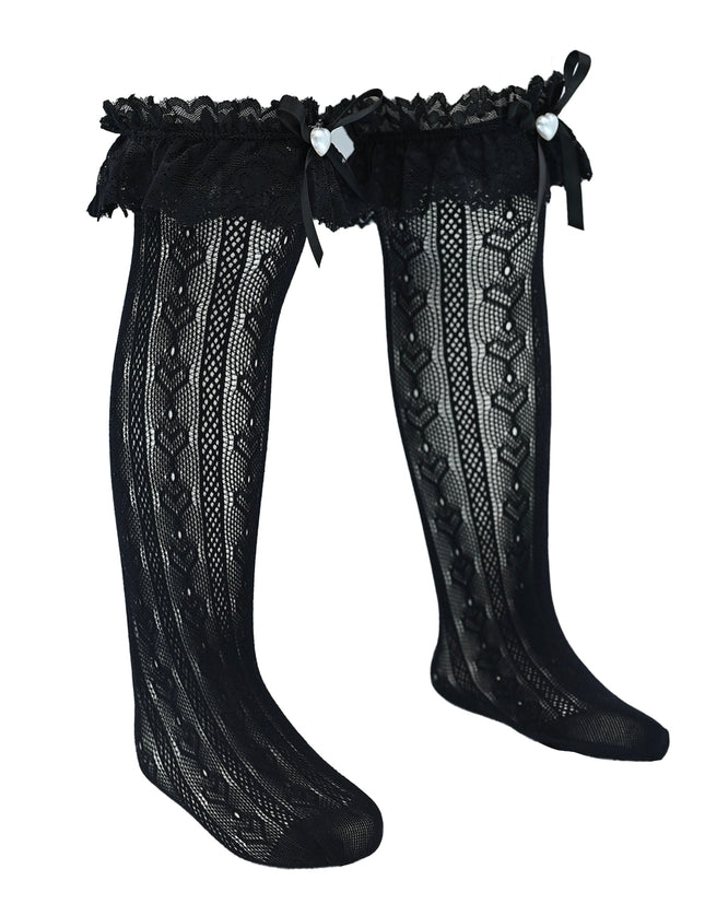 Heart Lace Ribbon Socks