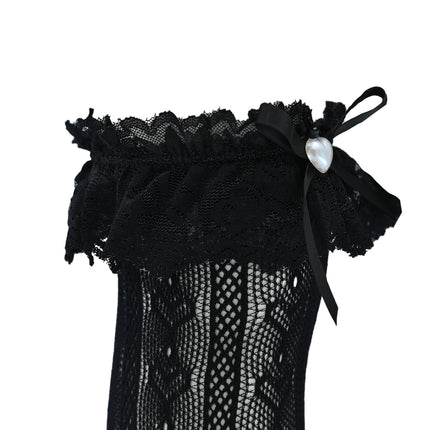 Heart Lace Ribbon Socks